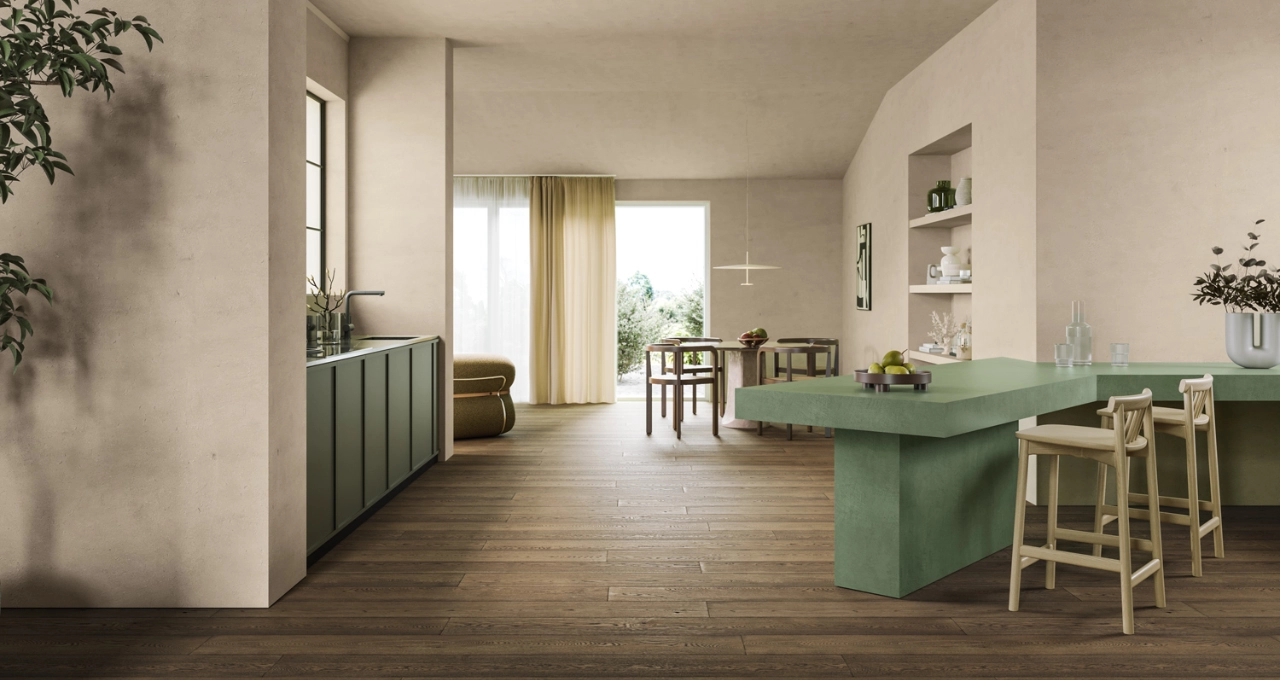 Luxury MICROCEMENT Kitchen Worktops & Countertops in LONDON by UPTEX